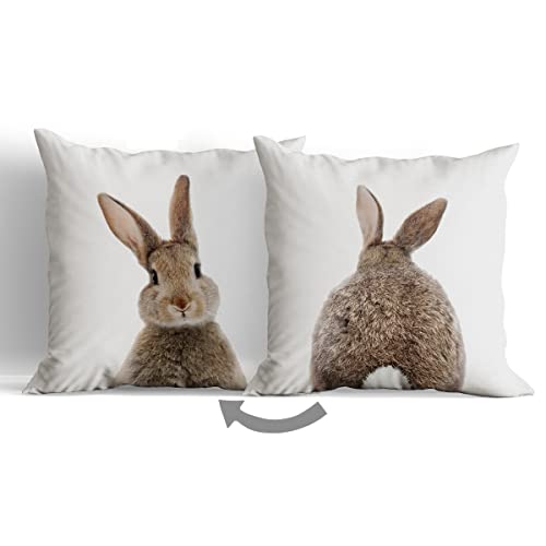 JIMOWANG Bunny Easter Throw Pillow Case Modern Cushion Cover Square Pillow Cover for Sofa Bed Chair Car 18 X 18 Inch JIMOWANG Bunny Easter Throw Pillow Case Modern Cushion Cover Square Pillow Cover for Sofa Bed Chair Car 18 X 18 Inch von JIMOWANG