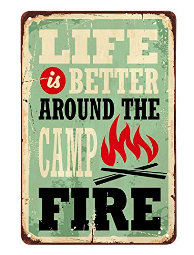 JIMOWANG Camping Quote Vintage Metal Signs for Cafes Bars Pubs Shop Wall Decorative Funny Retro Signs 8x12 Inch JIMOWANG Camping Quote Vintage Metal Signs for Cafes Bars Pubs Shop Wall Decorative Funny Retro Signs 8x12 Inch von JIMOWANG