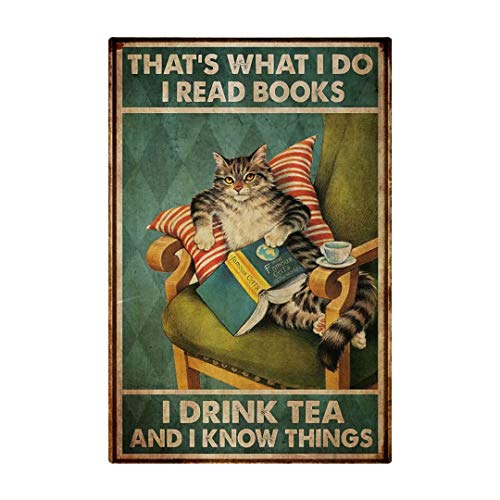 JIMOWANG Cat Kitty Style Vintage Metal Signs for Cafes Bars Pubs Shop Wall Decorative Funny Retro Signs 8x12 Inch JIMOWANG Cat Kitty Style Vintage Metal Signs for Cafes Bars Pubs Shop Wall Decorative Funny Retro Signs 8x12 Inch von JIMOWANG