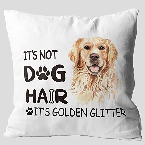 JIMOWANG Golden Retriever Throw Pillow Case Modern Cushion Cover Square Pillow Cover Decoration for Sofa Bed Chair Car 18 X 18 Inch von JIMOWANG