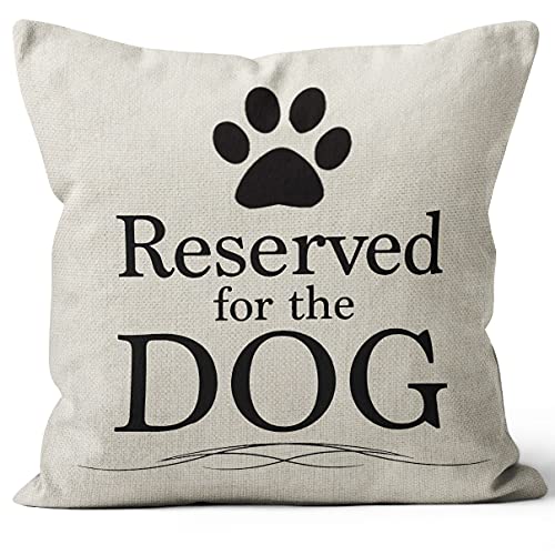 JIMOWANG Reserved for The Dog Throw Pillow Case Modern Cushion Cover Square Pillow Cover Decoration for Sofa Bed Chair Car 18 X 18 Inch von JIMOWANG