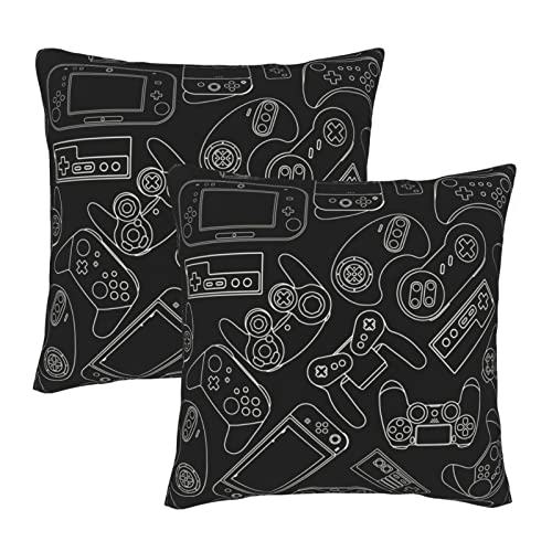 JIMOWANG Video Game Controller Background Throw Pillow Covers Set of 2 Decorative Pillowcases Soft Cushion Covers for Sofa Couch Bed Home Decor JIMOWANG Video Game Controller Background Throw Pillow Covers Set of 2 Decorative Pillowcases Soft Cushion Covers for Sofa Couch Bed Home Decor von JIMOWANG