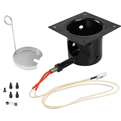 JIN-Better Schwere Schwarze Emaille-Feuertopf und Heißstab-Zünd-Set Ersatzteile für Traeger und Pit Boss und Camp Chef Pellet Grill (Emaille-Feuertopf und Hot Rod) von JIN BETTER GRILL PARTS