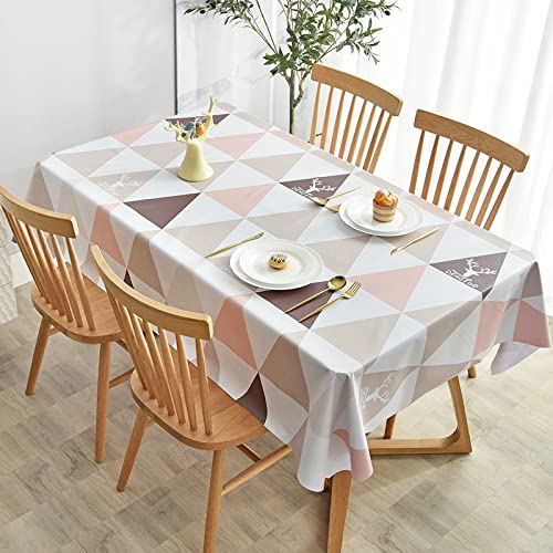 JIN DOUDOU Abwaschbar Wachstuchtischdecke PVC-Tischdecke, abwischbar, wasserdicht, abwischbar, ölbeständig, auslaufsicher, staubdicht, Esstischplatten für Zuhause, Küche .，140x200cm von JIN DOUDOU
