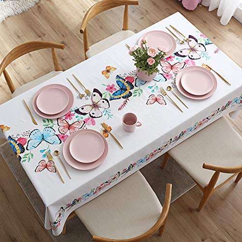 JIN DOUDOU Tischdecke Wachstuchtischdecke Plastik Tischdecke Wetterfest, Wachstischdecke Table Cloth Waterproof Wachstuch Tischdecke Rechteckig für Küchen, Party.，100x160cm von JIN DOUDOU