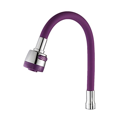 JINANSTAR Erhältliche Küchenmischer-Rohr mit Sprühgerät Kopfhahn-Farmarmatur Spüle Waschbecken Wasserhahn Rohrarmaturen Einzelgriff Anschluss xiaolu (Color : P010-Purple) von JINANSTAR