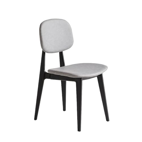JINBIXIANGDJKS Atmungsaktiver Softpack-Esszimmerstuhl for Zuhause, Café, Schlichter Moderner Stuhl Mit Rückenlehne(Gray) von JINBIXIANGDJKS