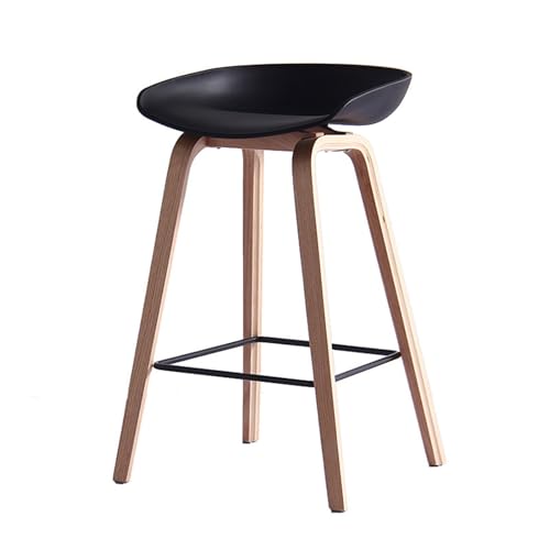 JINBIXIANGDJKS Bar Stuhl Moderne Einfache Hause Massivholz Freizeit Hohe Hocker(Black) von JINBIXIANGDJKS