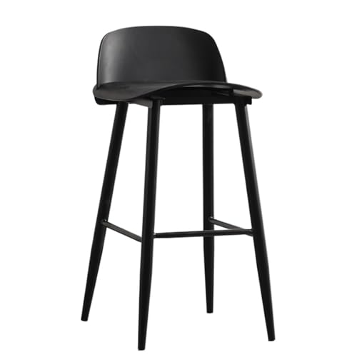 JINBIXIANGDJKS Barstuhl Home Moderner Einfacher Hochstuhl Acryl-Rückenlehne(Black,75high) von JINBIXIANGDJKS