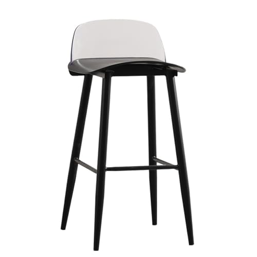 JINBIXIANGDJKS Barstuhl Home Moderner Einfacher Hochstuhl Acryl-Rückenlehne(Blacktransparent,60high) von JINBIXIANGDJKS