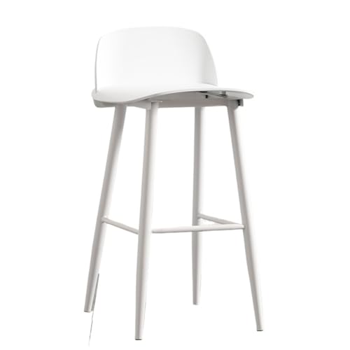 JINBIXIANGDJKS Barstuhl Home Moderner Einfacher Hochstuhl Acryl-Rückenlehne(White,75high) von JINBIXIANGDJKS