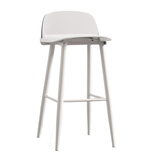 JINBIXIANGDJKS Barstuhl Home Moderner Einfacher Hochstuhl Acryl-Rückenlehne(Whitetransparent,75high) von JINBIXIANGDJKS