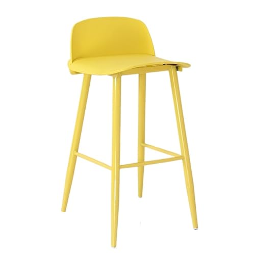 JINBIXIANGDJKS Barstuhl Home Moderner Einfacher Hochstuhl Acryl-Rückenlehne(Yellow,75high) von JINBIXIANGDJKS