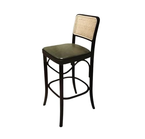 JINBIXIANGDJKS Barstuhl Massivholz Rattan Moderner Einfacher Barhocker(Green) von JINBIXIANGDJKS