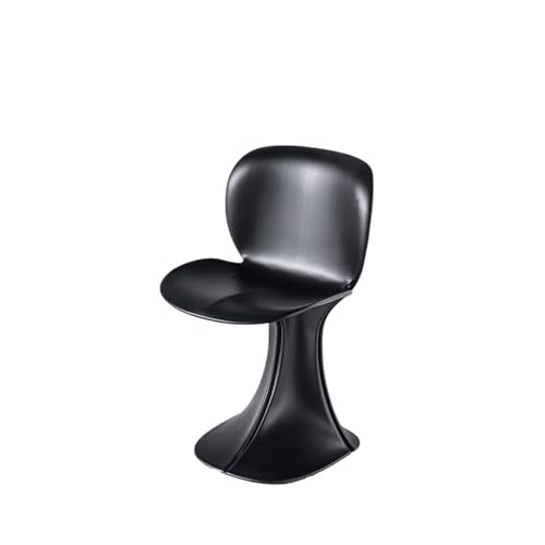 JINBIXIANGDJKS Blütenblatt Stuhl Restaurant Freizeit Moderne Einfache Retro Design High-end-Stuhl(Black) von JINBIXIANGDJKS