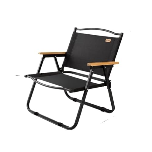 JINBIXIANGDJKS Camping Outdoor Klapptisch Und Stühle Picknickstuhl(Largeblackfaceblackframe) von JINBIXIANGDJKS