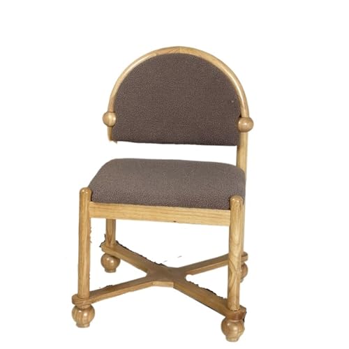 JINBIXIANGDJKS Dekorativer Esszimmerstuhl for Zuhause, Bequemer Ankleidehocker, Kaffee-Verhandlungsstuhl(Natural Wood) von JINBIXIANGDJKS