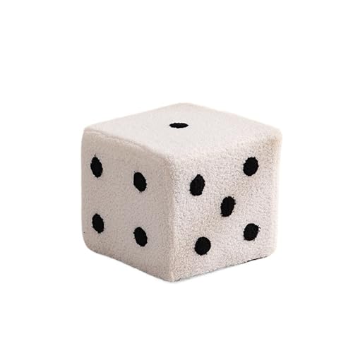 JINBIXIANGDJKS Dice Home Wohnzimmer Kinder Massivholz Schuhwechselstuhl Fußhocker Einfach(Whitedicetrumpet) von JINBIXIANGDJKS
