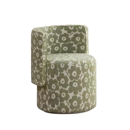 JINBIXIANGDJKS Dressing Licht Luxus Schlafzimmer Retro Drehstuhl Einfache Design Freizeit Zurück Stuhl(Green) von JINBIXIANGDJKS