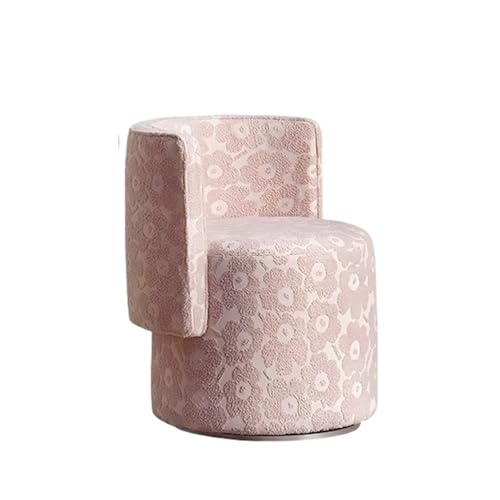 JINBIXIANGDJKS Dressing Licht Luxus Schlafzimmer Retro Drehstuhl Einfache Design Freizeit Zurück Stuhl(Pink) von JINBIXIANGDJKS