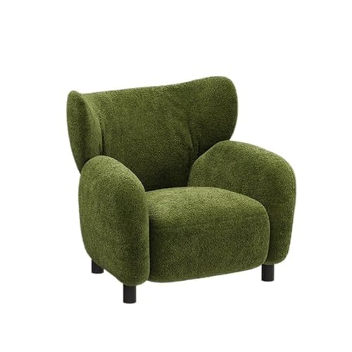 JINBIXIANGDJKS Einfache Mode Design Sofa Stuhl Retro Schlafzimmer Wohnzimmer Freizeit Stuhl Einzel Sofa Stuhl(Green) von JINBIXIANGDJKS