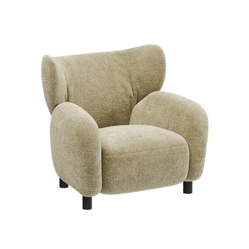 JINBIXIANGDJKS Einfache Mode Design Sofa Stuhl Retro Schlafzimmer Wohnzimmer Freizeit Stuhl Einzel Sofa Stuhl(White) von JINBIXIANGDJKS