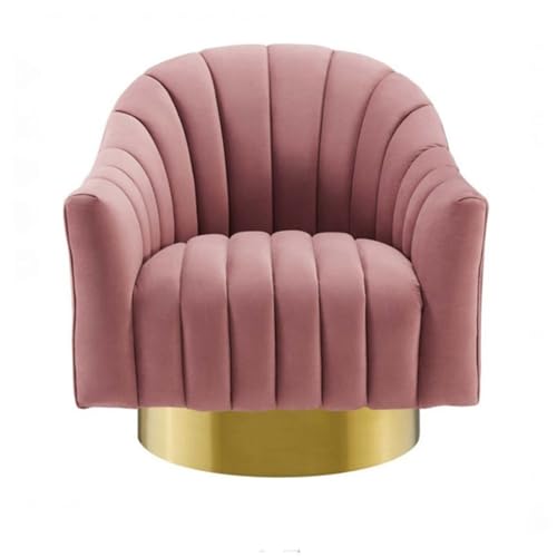 JINBIXIANGDJKS Einfacher, Stilvoller Sofastuhl Aus Metall for Schlafzimmer Und Wohnzimmer Im Modernen Design(Pink) von JINBIXIANGDJKS