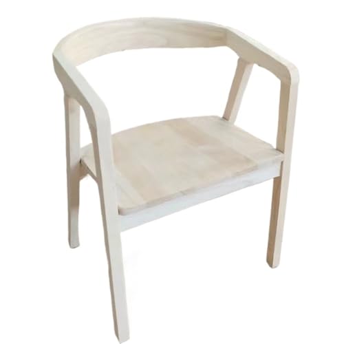 JINBIXIANGDJKS Einfacher Esszimmerstuhl Aus Massivholz Mit Weicher Polsterung, Verhandlungs- Und Arbeitszimmer-Rückenlehne, Esszimmerstuhl for Zuhause(White) von JINBIXIANGDJKS