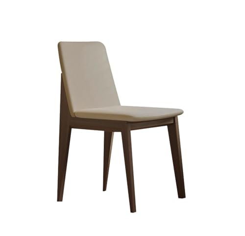 JINBIXIANGDJKS Einfacher Esszimmerstuhl Aus Massivholz for Den Esstisch, Leichter Luxus-Design-Stuhl Mit Rückenlehne(KhakiWalnut) von JINBIXIANGDJKS