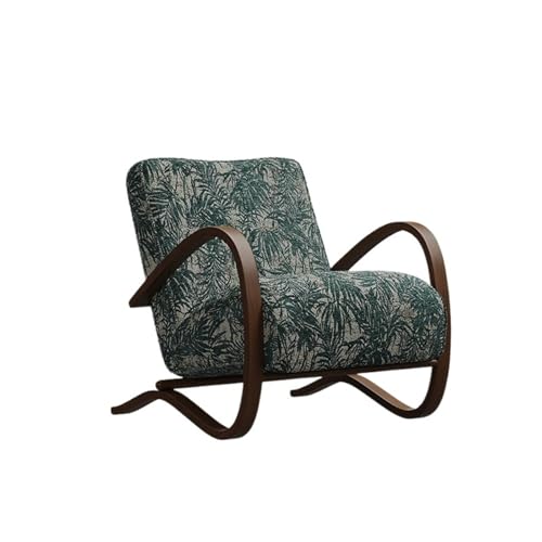 JINBIXIANGDJKS Einfaches Modedesign Wohnzimmer Balkon Einzelsofa Stuhl Café Armlehne Freizeitstuhl(DarkGreen) von JINBIXIANGDJKS