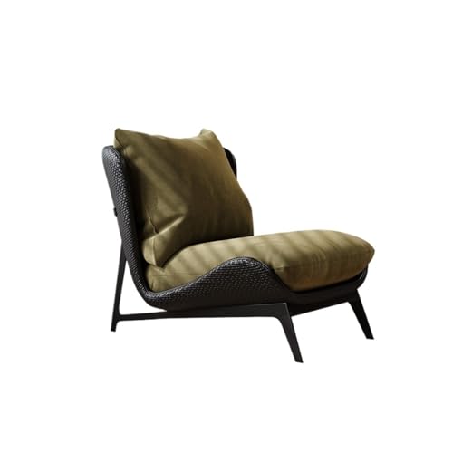 JINBIXIANGDJKS Einfaches Modernes Design Wohnzimmer Hotel Einzelsofa Café Freizeitstuhl(Brown) von JINBIXIANGDJKS
