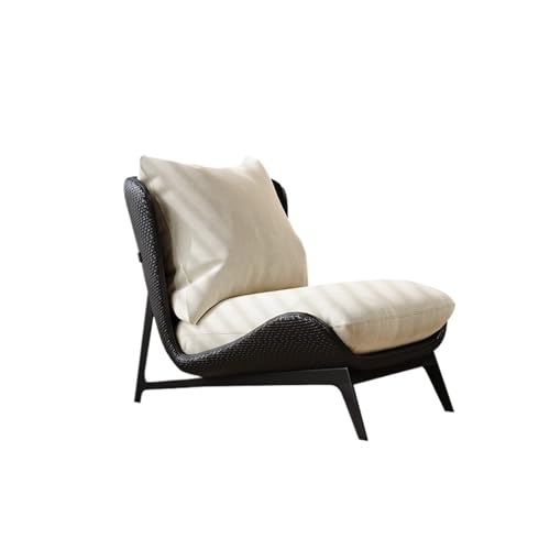 JINBIXIANGDJKS Einfaches Modernes Design Wohnzimmer Hotel Einzelsofa Café Freizeitstuhl(White) von JINBIXIANGDJKS