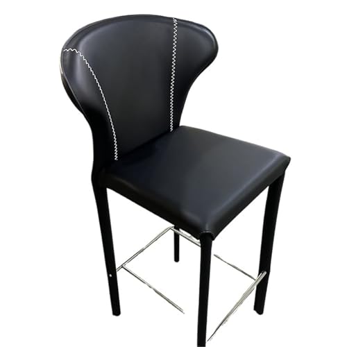 JINBIXIANGDJKS Einfaches Und Modisches Design Home Light Luxus Barhocker Minimalistischer Hochhocker(Black) von JINBIXIANGDJKS