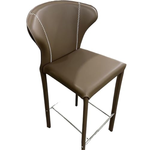 JINBIXIANGDJKS Einfaches Und Modisches Design Home Light Luxus Barhocker Minimalistischer Hochhocker(Brown) von JINBIXIANGDJKS