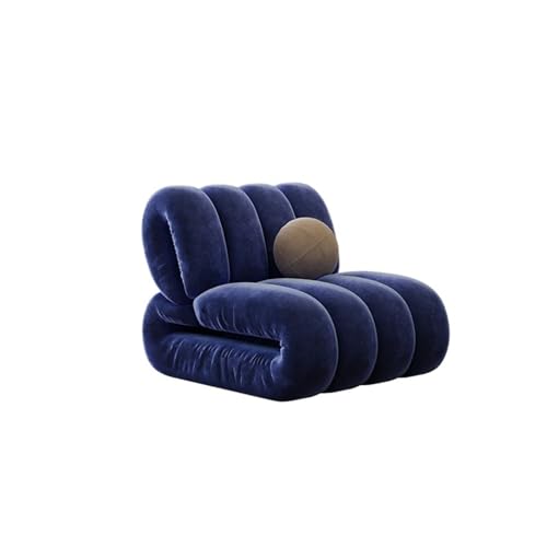 JINBIXIANGDJKS Einzelner Fauler Sofastuhl, Stilvoller, Schlichter Wohnzimmer-Freizeitstuhl(Blue) von JINBIXIANGDJKS
