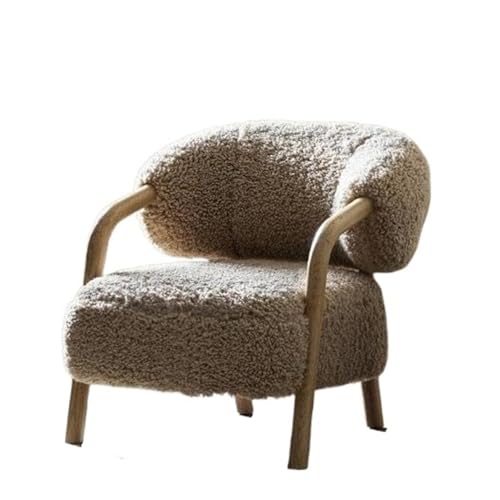 JINBIXIANGDJKS Einzelnes Einfaches Modedesign Home Balkon Freizeit Liege Massivholz Faul Sofa(LightGray) von JINBIXIANGDJKS