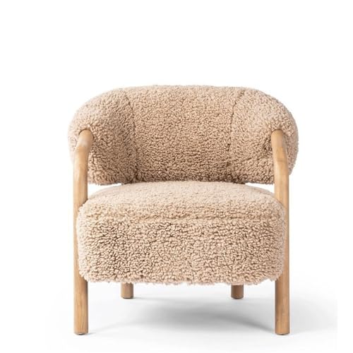 JINBIXIANGDJKS Einzelnes Einfaches Modedesign Home Balkon Freizeit Liege Massivholz Faul Sofa(Milkcoffeecolor) von JINBIXIANGDJKS