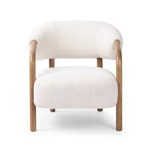 JINBIXIANGDJKS Einzelnes Einfaches Modedesign Home Balkon Freizeit Liege Massivholz Faul Sofa(White) von JINBIXIANGDJKS