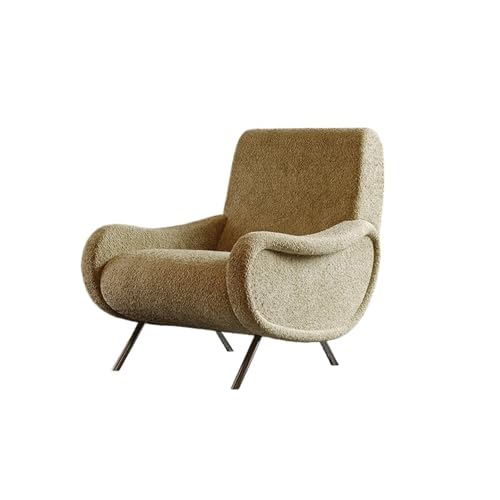JINBIXIANGDJKS Einzelsofastuhl Einfaches Design Wohnzimmer Café Armlehne Freizeit Einzelstuhl(Brown) von JINBIXIANGDJKS