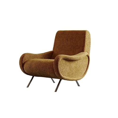 JINBIXIANGDJKS Einzelsofastuhl Einfaches Design Wohnzimmer Café Armlehne Freizeit Einzelstuhl(Orange) von JINBIXIANGDJKS