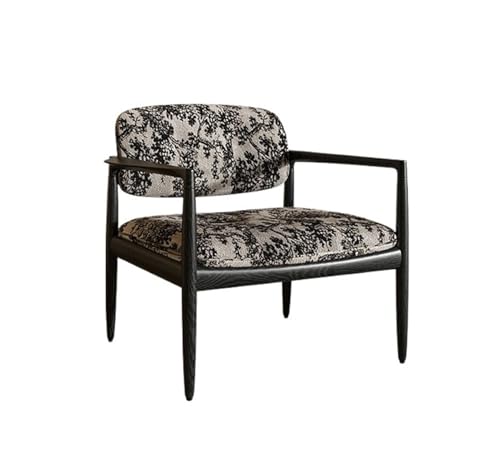 JINBIXIANGDJKS Einzelsofastuhl Retro Hotelbalkon Wohnzimmer Einfaches Modedesign Massivholz Freizeitstuhl(StyleA) von JINBIXIANGDJKS