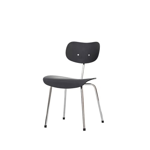 JINBIXIANGDJKS Esstischstuhl Im Retro-Stil Mit Rückenlehne Aus Massivem Holz Und Modernem, Schlichtem Design(Black) von JINBIXIANGDJKS