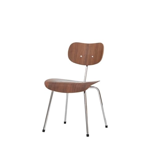 JINBIXIANGDJKS Esstischstuhl Im Retro-Stil Mit Rückenlehne Aus Massivem Holz Und Modernem, Schlichtem Design(Brown) von JINBIXIANGDJKS