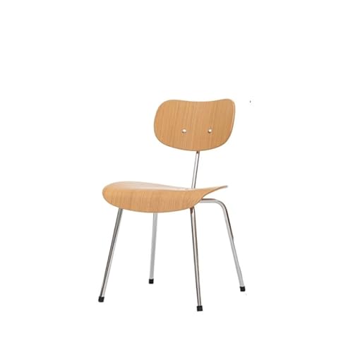 JINBIXIANGDJKS Esstischstuhl Im Retro-Stil Mit Rückenlehne Aus Massivem Holz Und Modernem, Schlichtem Design(Yellow) von JINBIXIANGDJKS