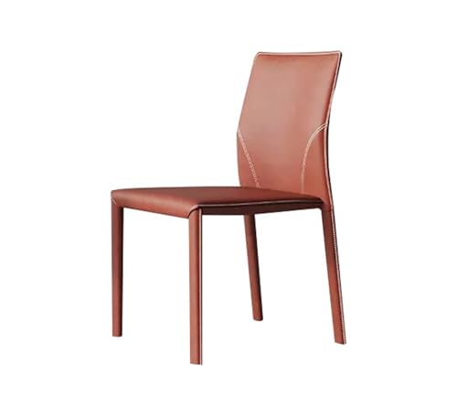 JINBIXIANGDJKS Esszimmerstuhl, Minimalistischer Stuhl, Home-Design-Stuhl Mit Rückenlehne(Redbrown) von JINBIXIANGDJKS