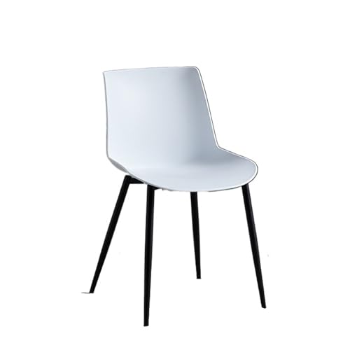 JINBIXIANGDJKS Esszimmerstuhl Aus Kunststoff, Freizeitstuhl for Erwachsene, Rückenlehne for Büro, Hotel, Rezeption, Esszimmerstuhl(White) von JINBIXIANGDJKS