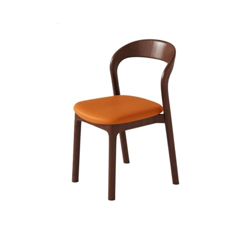 JINBIXIANGDJKS Esszimmerstuhl Aus Massivem Holz, Moderner Stuhl Mit Schlichtem Design(Orange) von JINBIXIANGDJKS