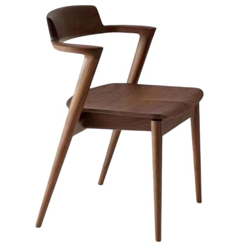 JINBIXIANGDJKS Esszimmerstuhl Aus Massivholz Mit Kurzer Armlehne for Das Arbeitszimmer, Schlichtes Modedesign von JINBIXIANGDJKS
