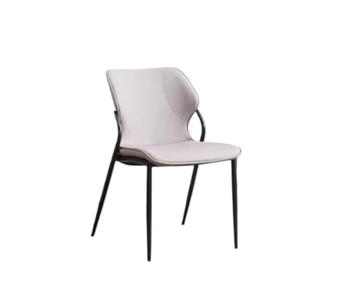 JINBIXIANGDJKS Esszimmerstuhl Home Modern Einfaches Design Leichter Luxus High-End-Hocker Mit Rückenlehne(LightGray) von JINBIXIANGDJKS