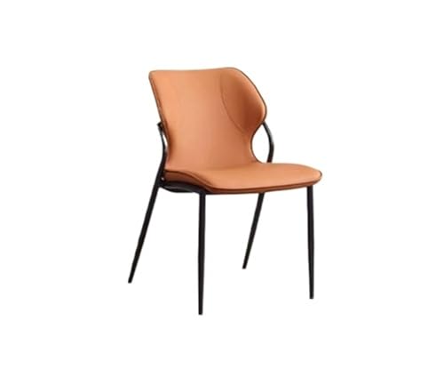 JINBIXIANGDJKS Esszimmerstuhl Home Modern Einfaches Design Leichter Luxus High-End-Hocker Mit Rückenlehne(Orange) von JINBIXIANGDJKS